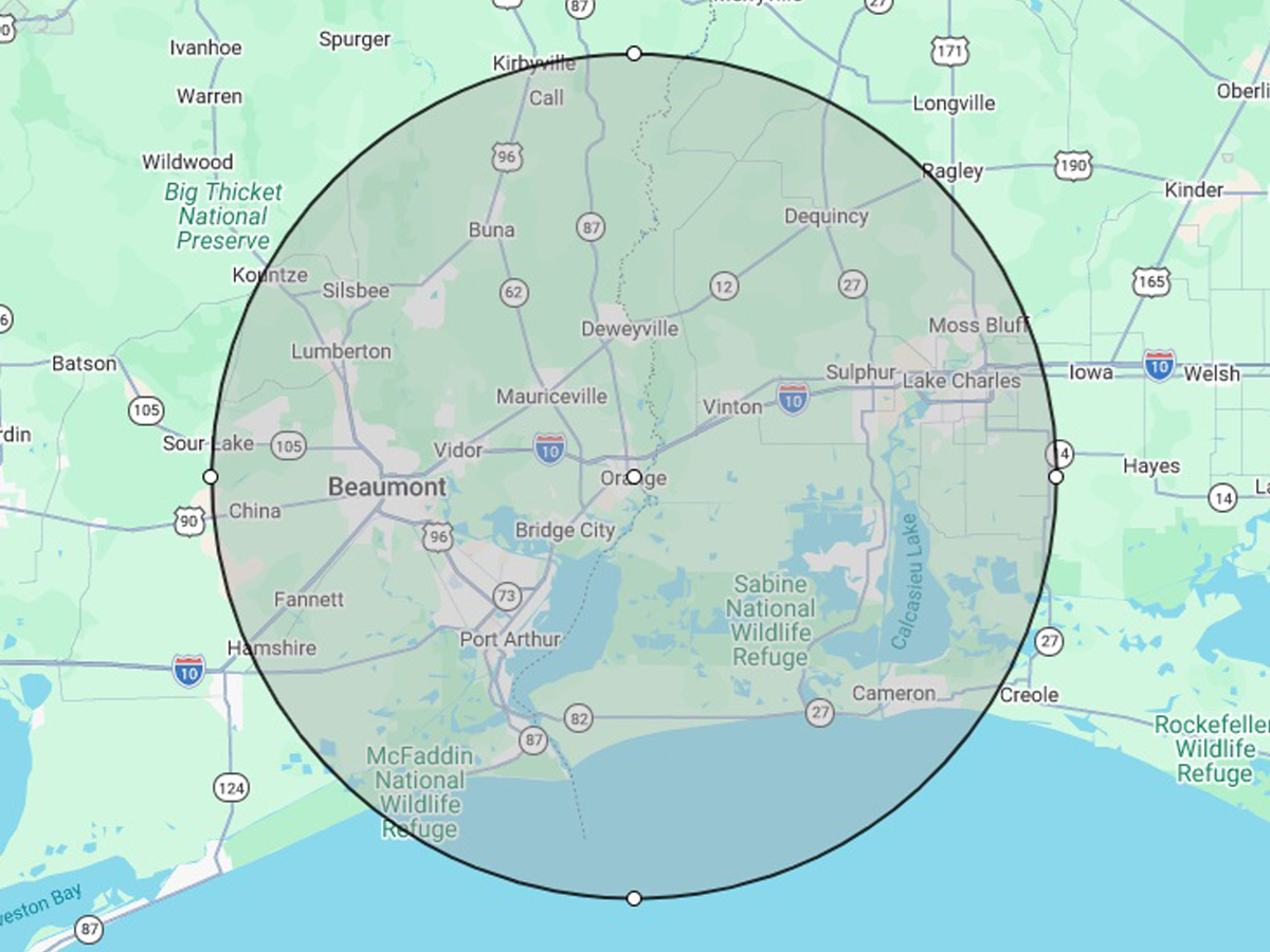Barfield Home Inspections service area map covering Orange and Orange County